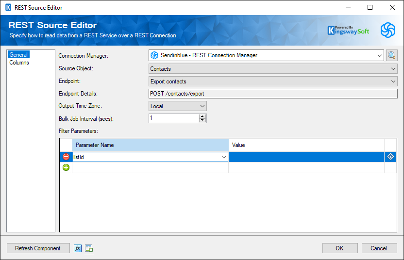 SSIS Sendinblue Source Component